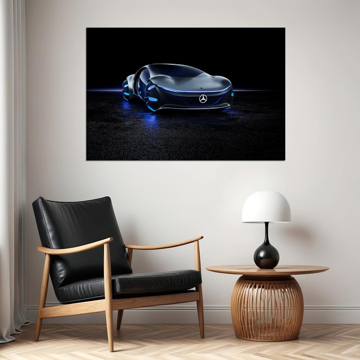 Mercedes-benz Vision Avtr Futuristic Poster Wall Art Print Home Wall Decor - xonomax