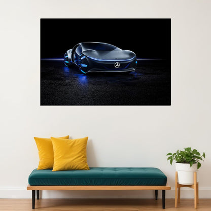 Mercedes-benz Vision Avtr Futuristic Poster Wall Art Print Home Wall Decor - xonomax