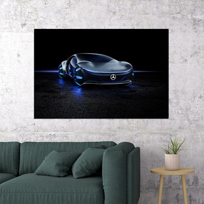 Mercedes-benz Vision Avtr Futuristic Poster Wall Art Print Home Wall Decor - xonomax