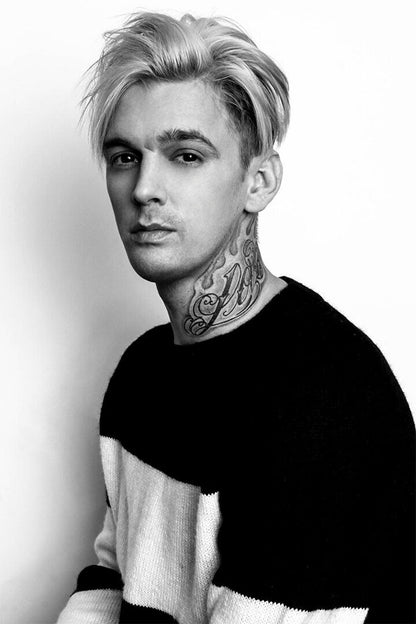 Aaron Carter Singer Rapper Black White Photo Poster Wall Art Print Home Wall Decor