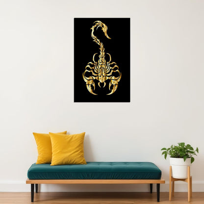 Scorpion And Skull Animal Back Poster Wall Art Print Home Wall Decor