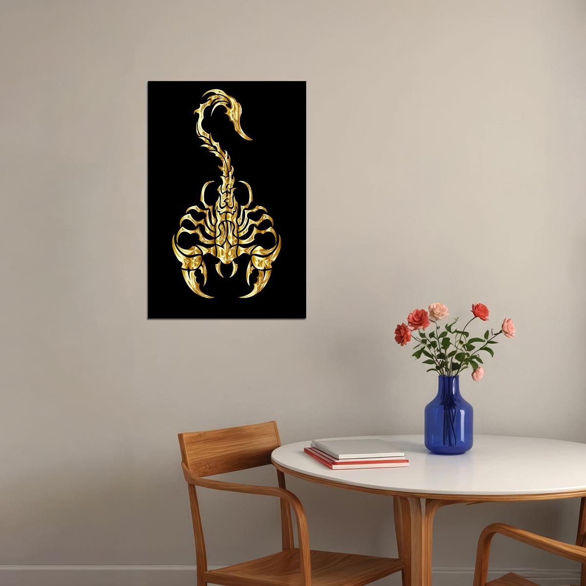 Scorpion And Skull Animal Back Poster Wall Art Print Home Wall Decor