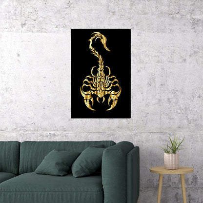 Scorpion And Skull Animal Back Poster Wall Art Print Home Wall Decor