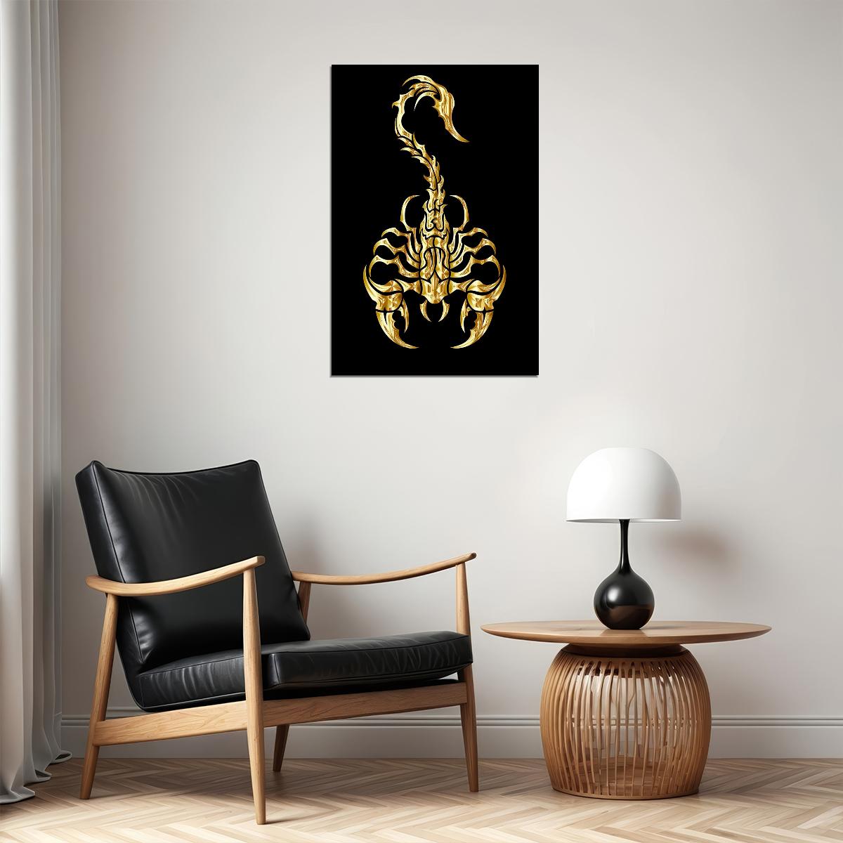 Scorpion And Skull Animal Back Poster Wall Art Print Home Wall Decor