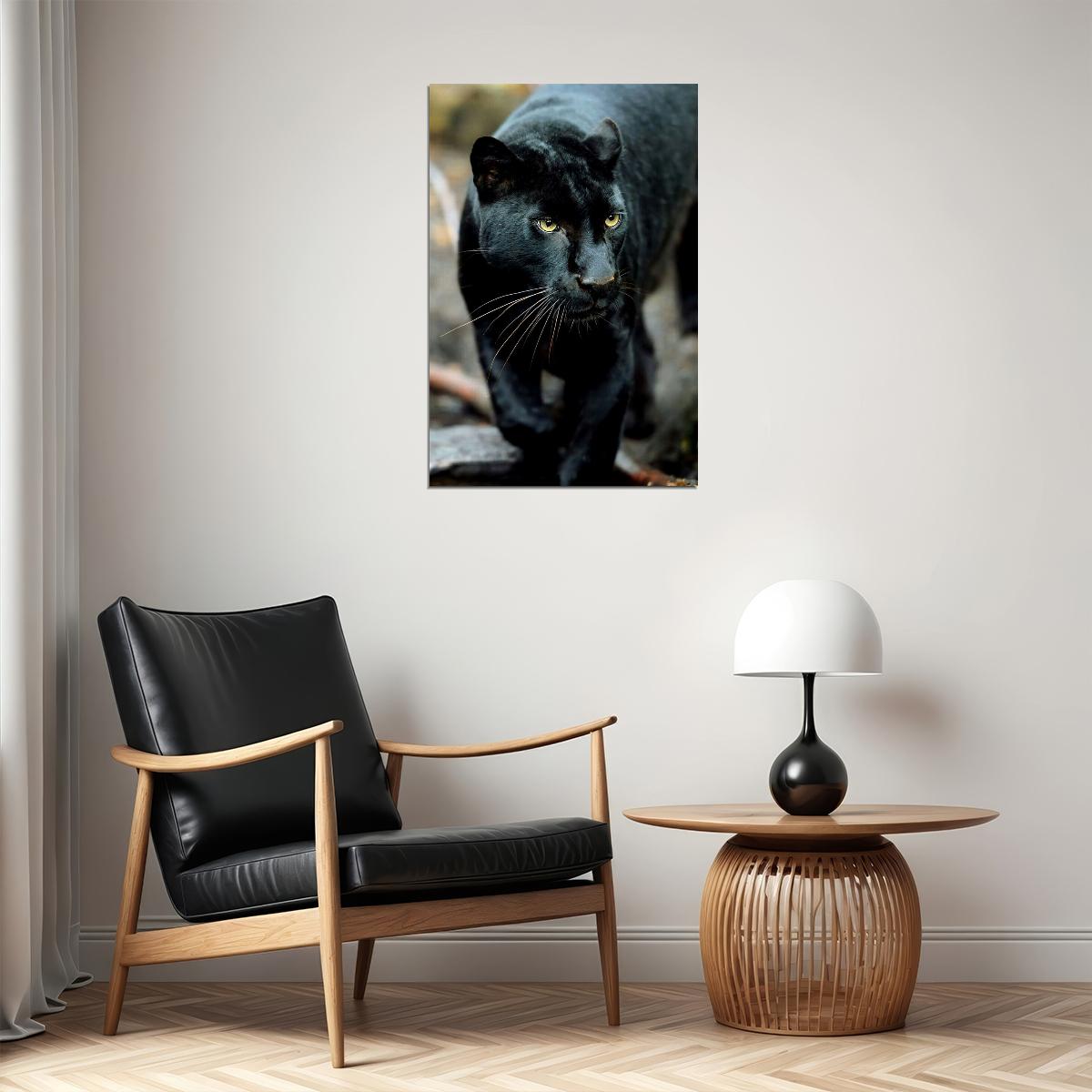 Mean Black Panther Animals Poster Wall Art Print Home Wall Decor - xonomax