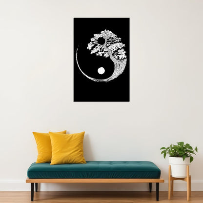 Yin Yang In Color Psychedelic Symbol Poster Wall Art Print Home Wall Decor