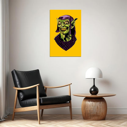 Green Goblin Cartoon Drawing Artwork Poster Wall Art Print Home Wall Decor