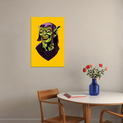 Green Goblin Cartoon Drawing Artwork Poster Wall Art Print Home Wall Decor