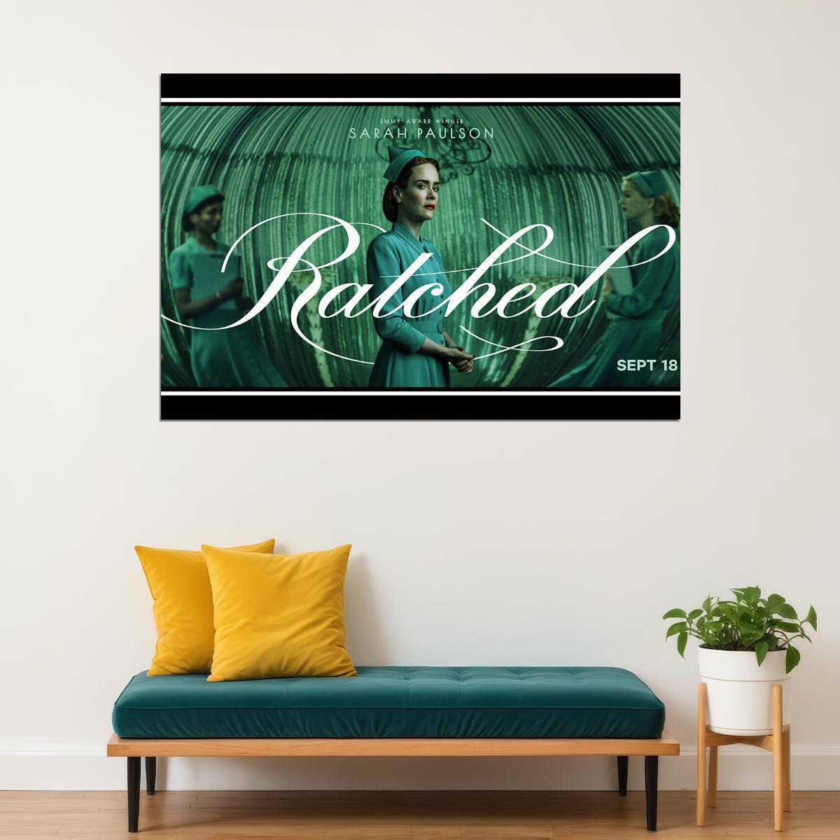 Ratched Sarah Paulson Terror Horror Tv Show Poster Wall Art Print Home Wall Decor