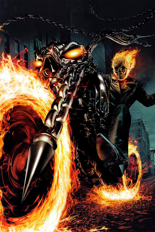 Ghost Rider Nicolas Cage Adventure Movie Poster Wall Art Print Home Wall Decor