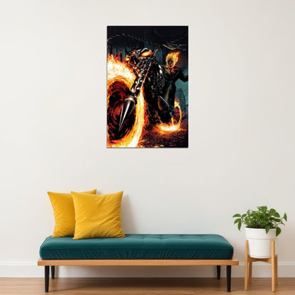 Ghost Rider Nicolas Cage Adventure Movie Poster Wall Art Print Home Wall Decor