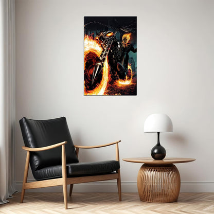 Ghost Rider Nicolas Cage Adventure Movie Poster Wall Art Print Home Wall Decor