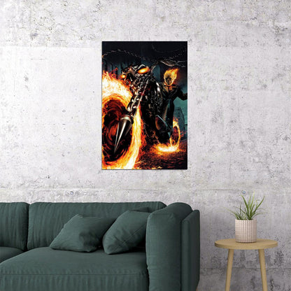 Ghost Rider Nicolas Cage Adventure Movie Poster Wall Art Print Home Wall Decor