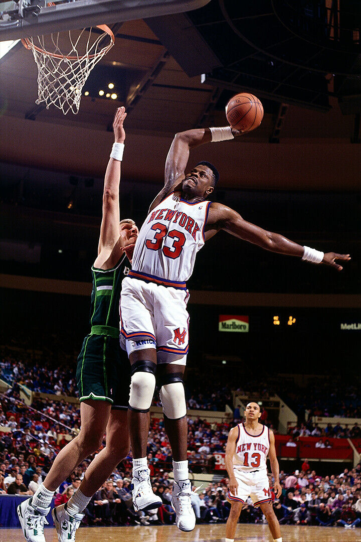 Dunk Block Star Patrick Ewing Basketball Poster Wall Art Print Home Wall Decor