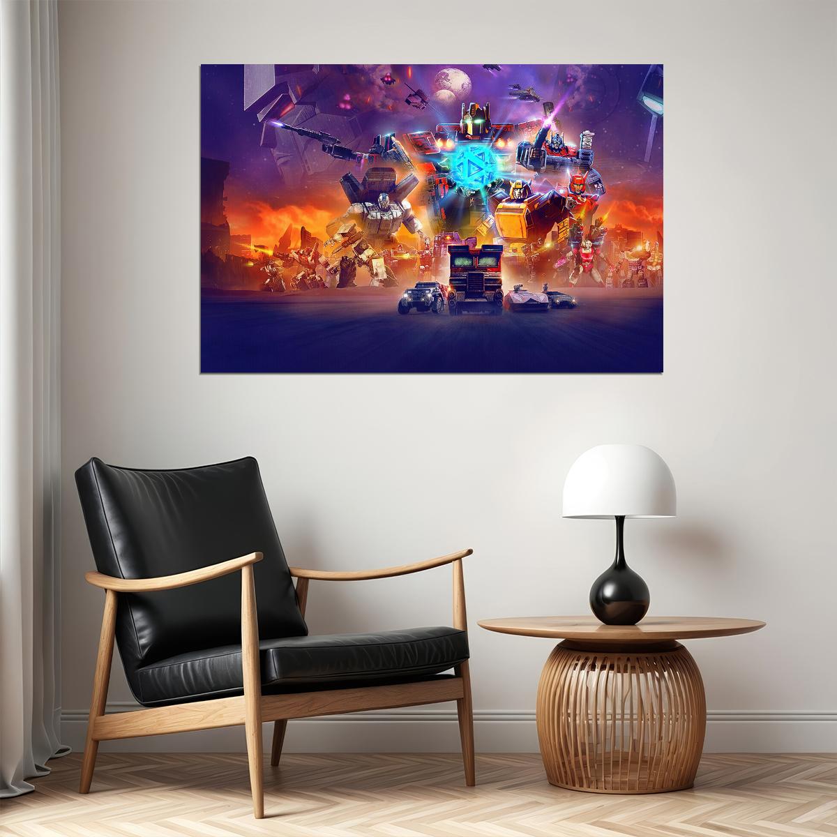 Transformers Optimus Prime Megatron War Movie Poster Wall Art Print Home Wall Decor