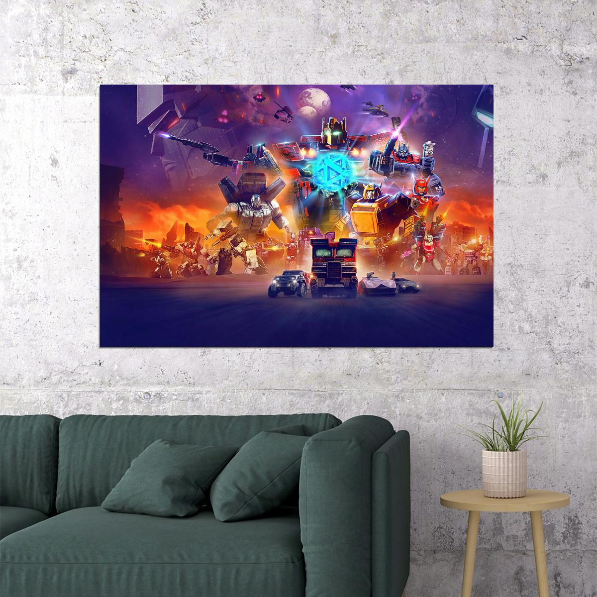 Transformers Optimus Prime Megatron War Movie Poster Wall Art Print Home Wall Decor