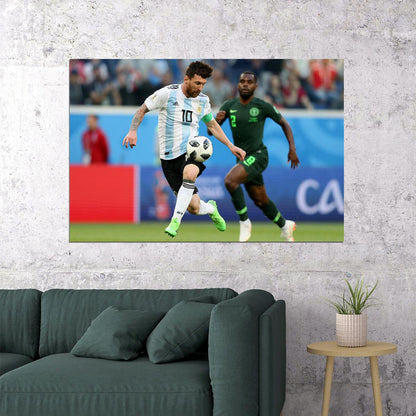 Lionel Messi World Cup 2018 Argentina Soccer Player Poster Wall Art Print Home Wall Decor