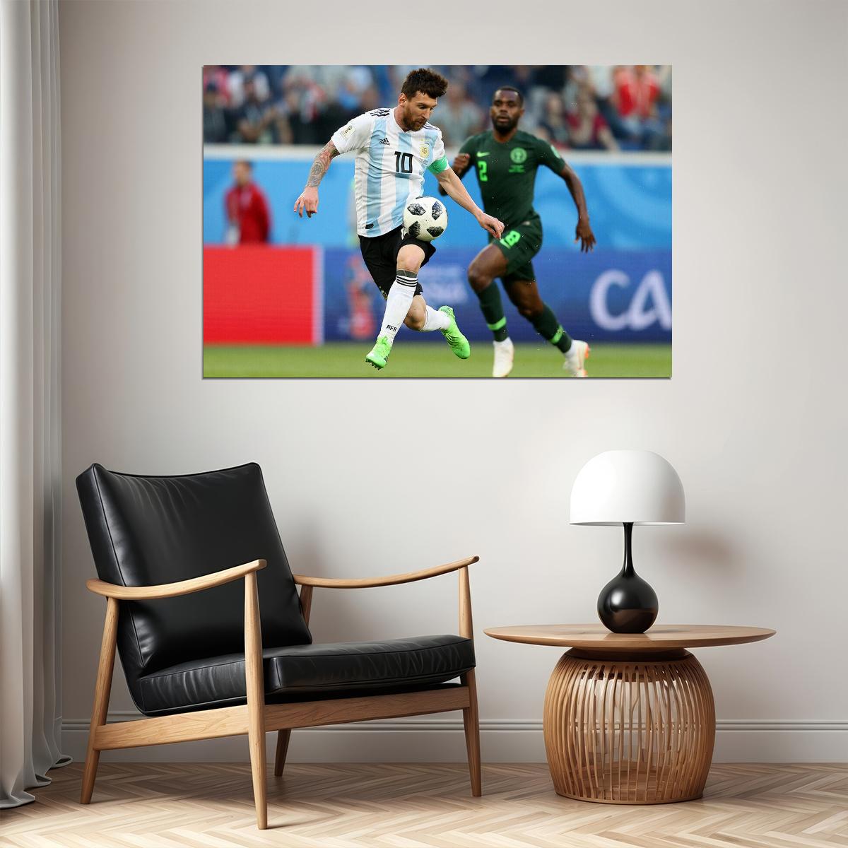 Lionel Messi World Cup 2018 Argentina Soccer Player Poster Wall Art Print Home Wall Decor