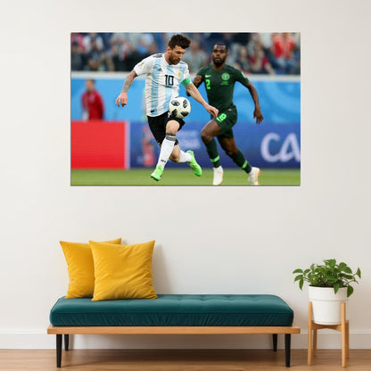 Lionel Messi World Cup 2018 Argentina Soccer Player Poster Wall Art Print Home Wall Decor