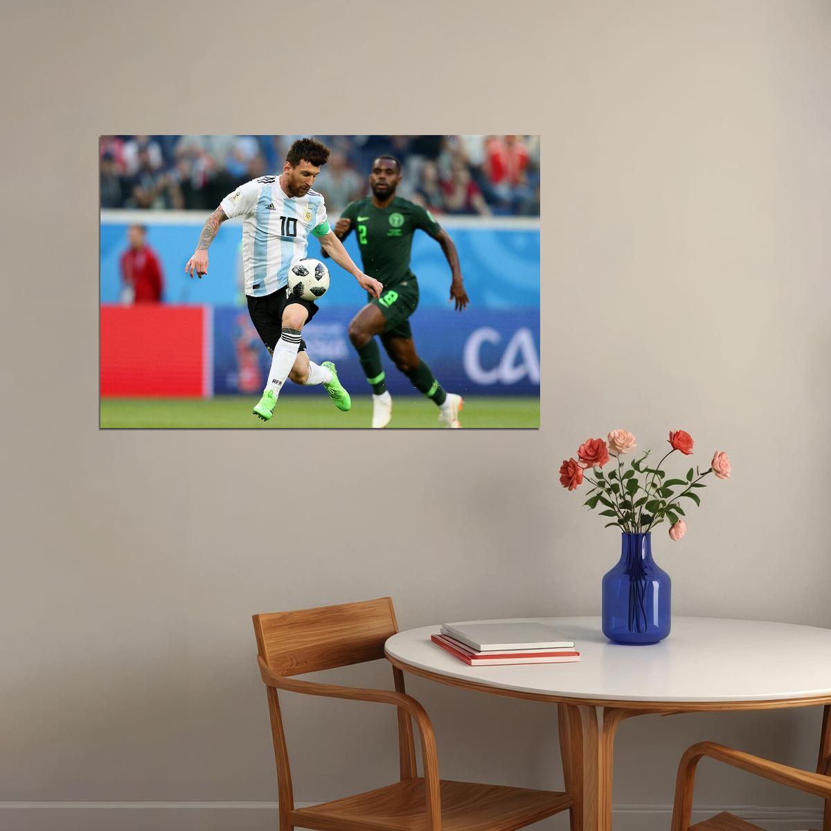 Lionel Messi World Cup 2018 Argentina Soccer Player Poster Wall Art Print Home Wall Decor