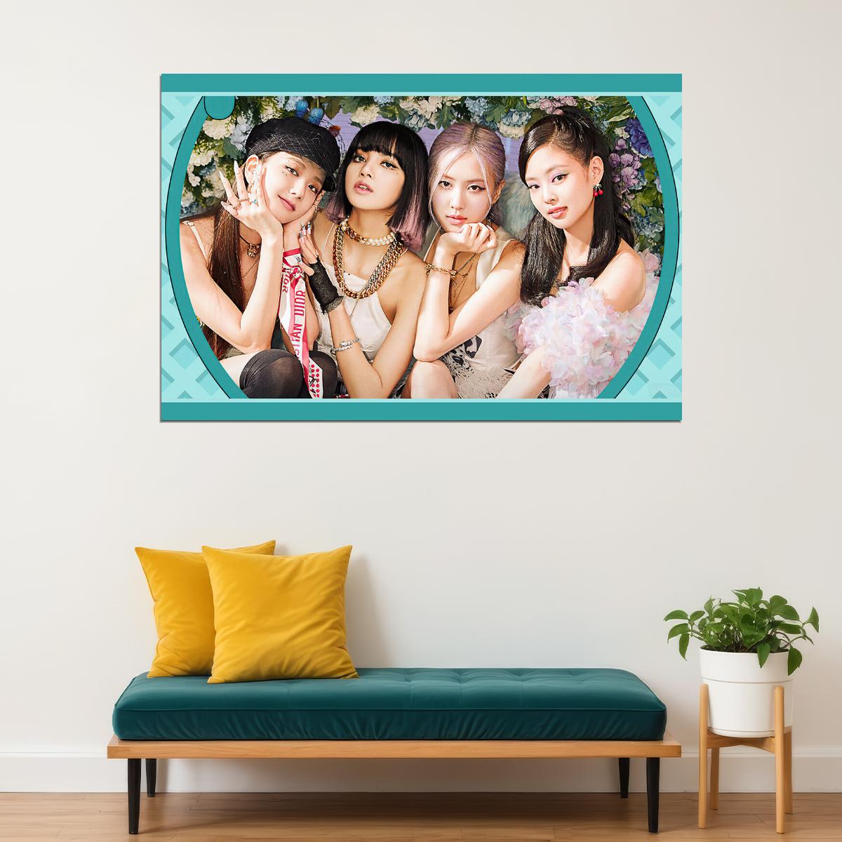 Black Pink Jennie Rose Lisa Jisoo Kpop Star Poster Wall Art Print Home Wall Decor