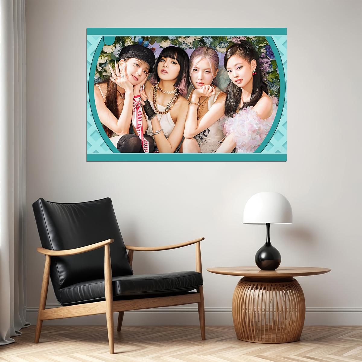 Black Pink Jennie Rose Lisa Jisoo Kpop Star Poster Wall Art Print Home Wall Decor