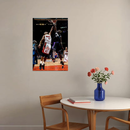 Dunk Block Star Chris Webber Basketball Poster Wall Art Print Home Wall Decor