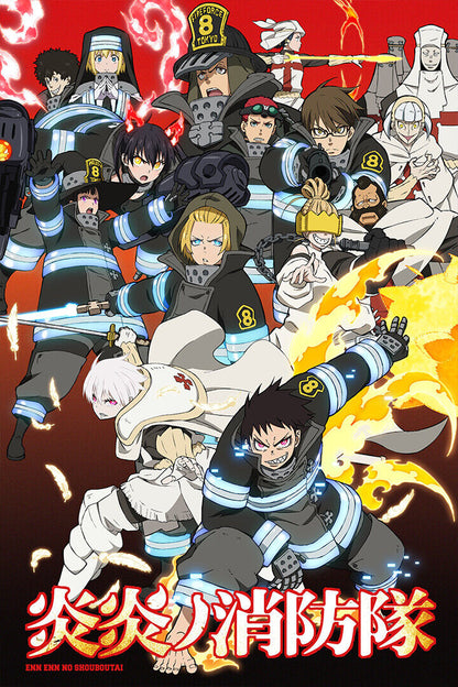 Fire Force Shinra Kusakabe Fight Anime Poster Wall Art Print Home Wall Decor