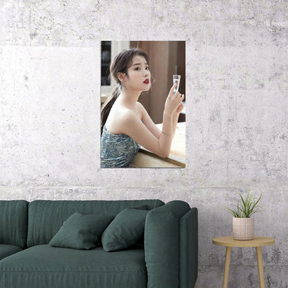 Korean Idol Iu Lee Ji Eun Girl Kpop Star Poster Wall Art Print Home Wall Decor