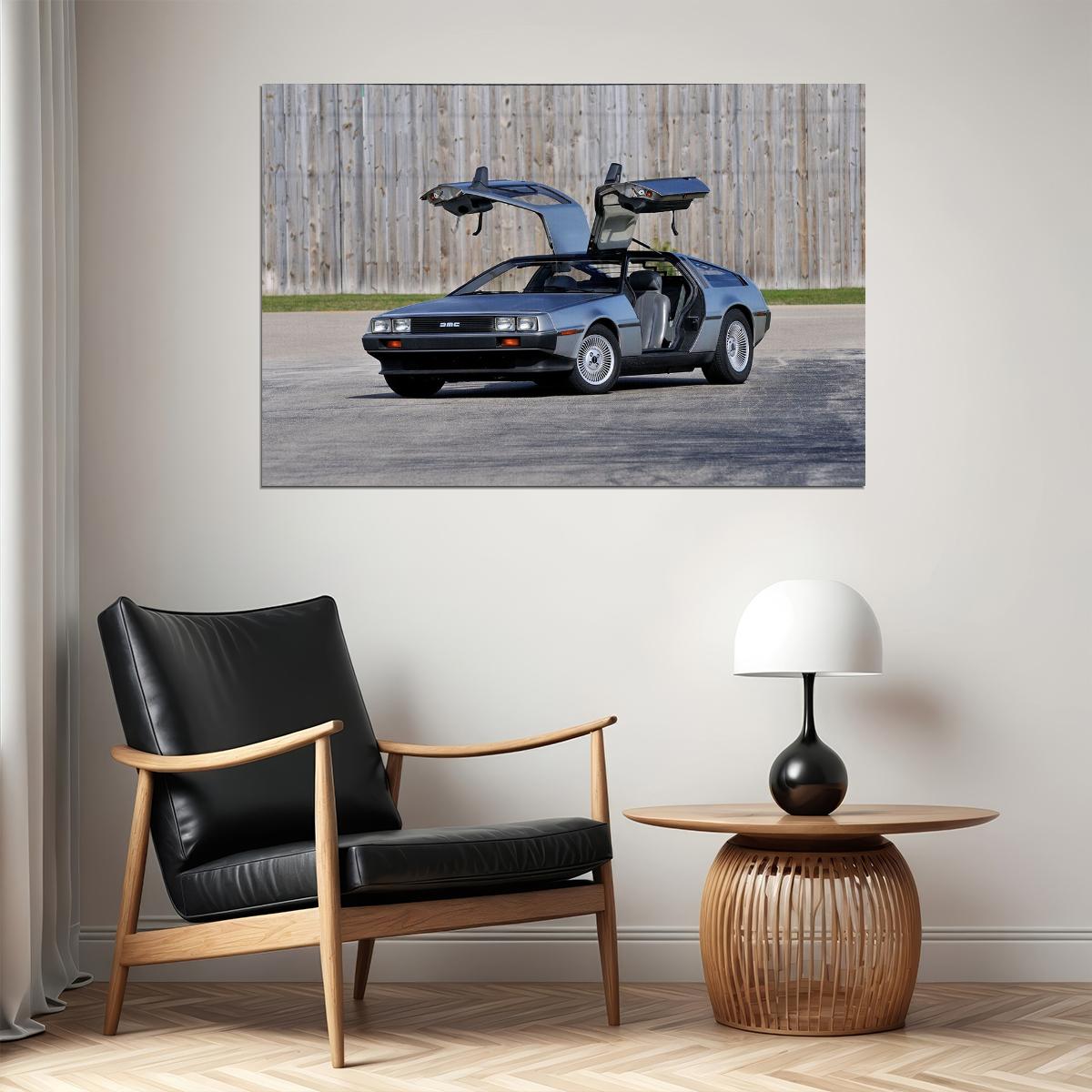 Delorean Dmc 12 1981 Super Race Car Machine Poster Wall Art Print Home Wall Decor