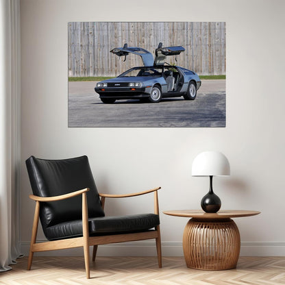 Delorean Dmc 12 1981 Super Race Car Machine Poster Wall Art Print Home Wall Decor