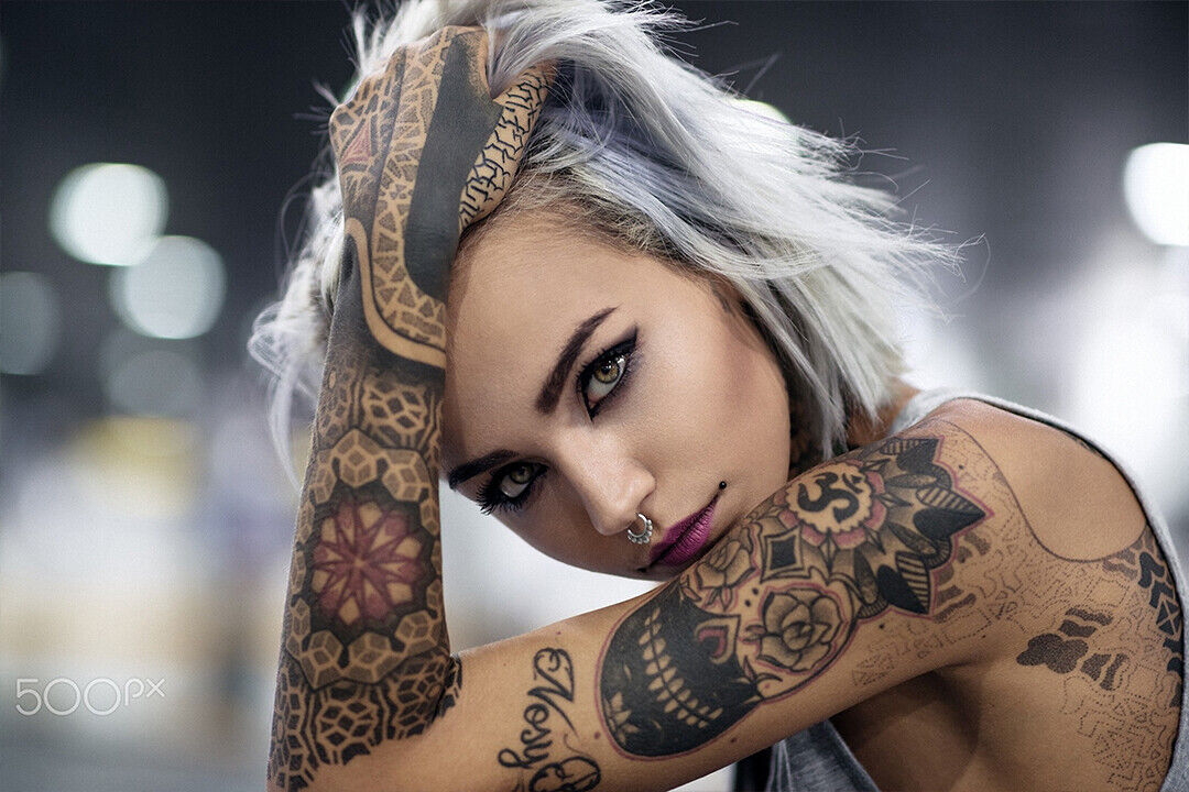 Tattoo Girl Beauty Hot Artist Tattoo Model Poster Wall Art Print Home Wall Decor - xonomax