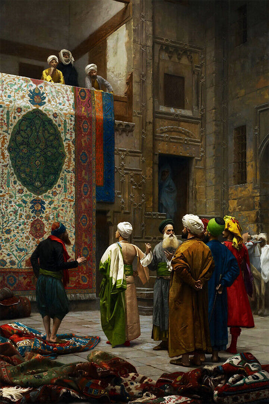 Gerome Carpet Merchant In Cairo Poster Wall Art Print Home Wall Decor