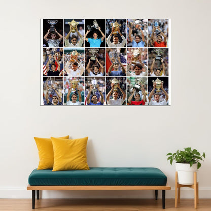 Roger Federer Top Tennis Player Sports Poster Wall Art Print Home Wall Decor