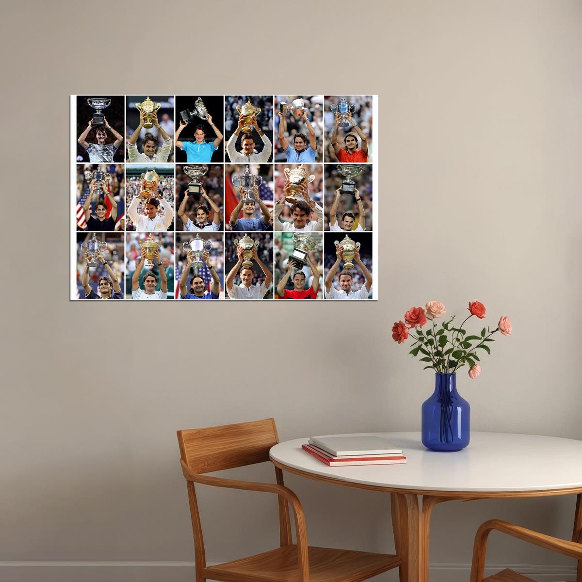 Roger Federer Top Tennis Player Sports Poster Wall Art Print Home Wall Decor