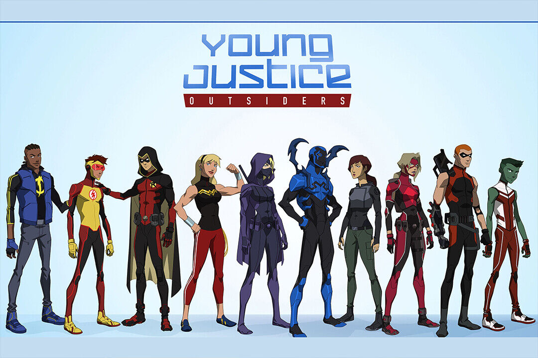 Young Justice Kid Usa Hero Fight Anime Poster Wall Art Print Home Wall Decor