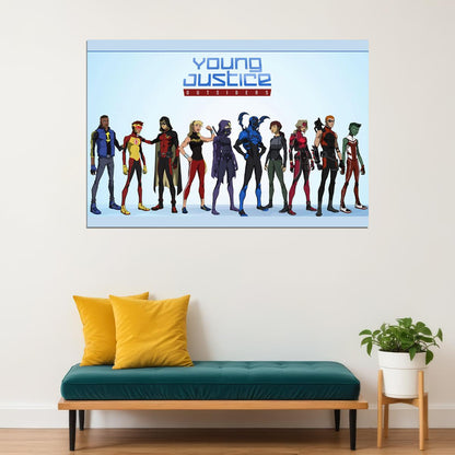 Young Justice Kid Usa Hero Fight Anime Poster Wall Art Print Home Wall Decor