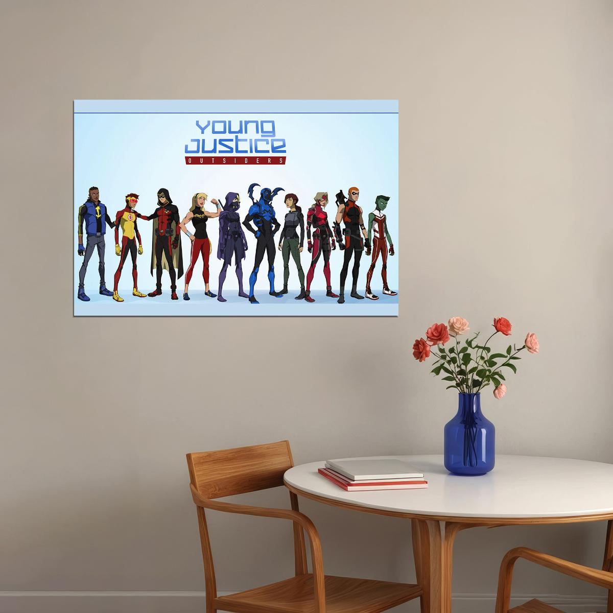 Young Justice Kid Usa Hero Fight Anime Poster Wall Art Print Home Wall Decor