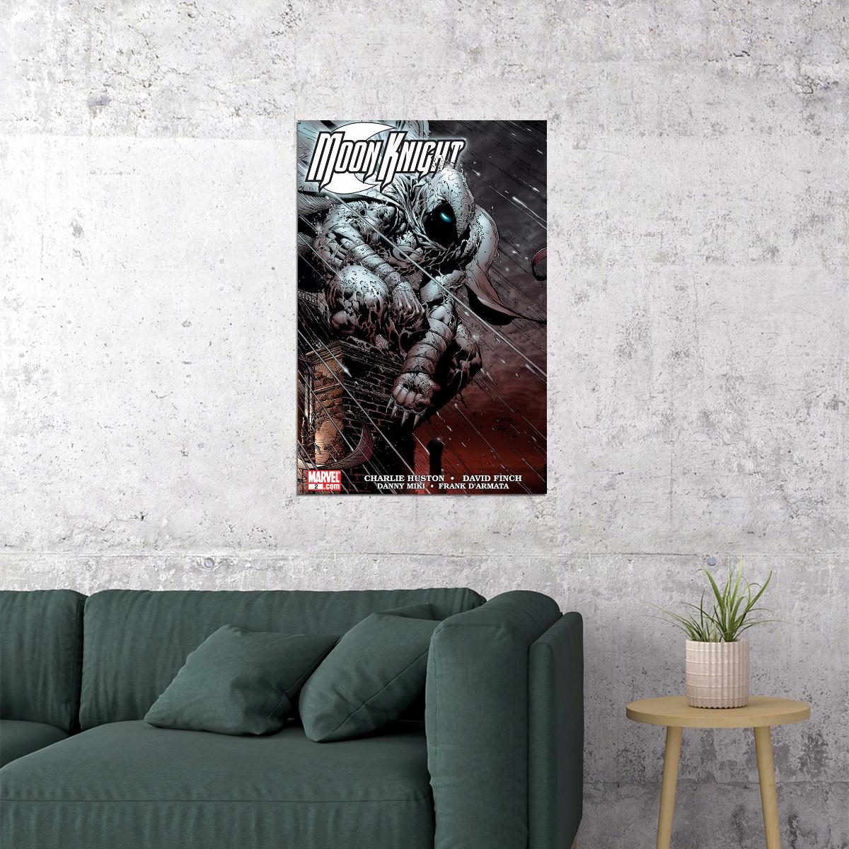 Moon Knight Super Hero Fight Usa Movie Poster Wall Art Print Home Wall Decor