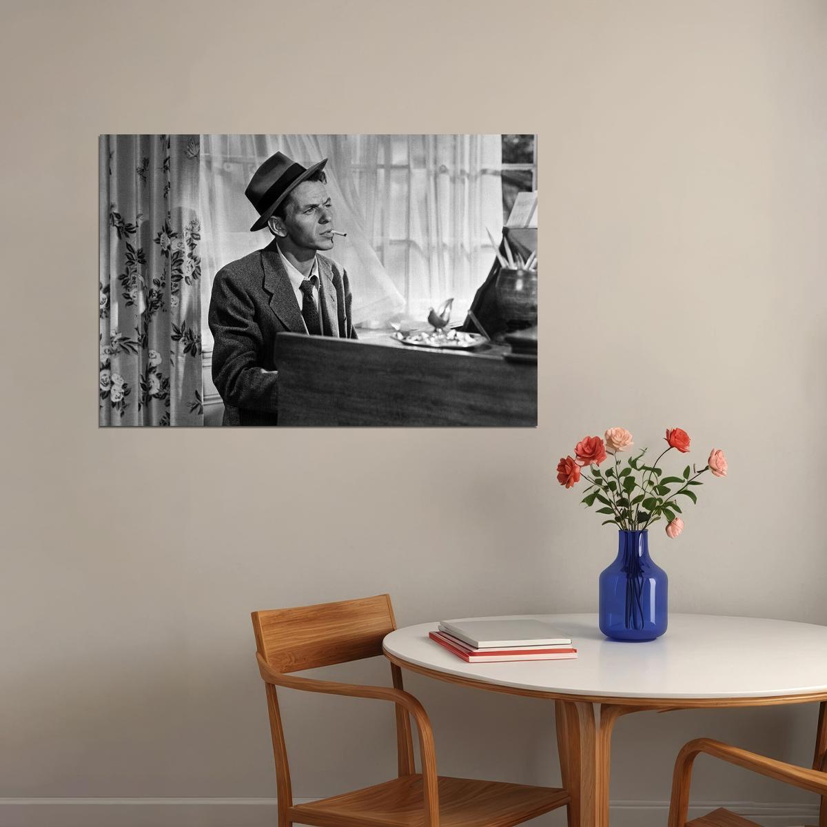Frank Sinatra Smoking Cigar Lifestyle Star Poster Wall Art Print Home Wall Decor - xonomax