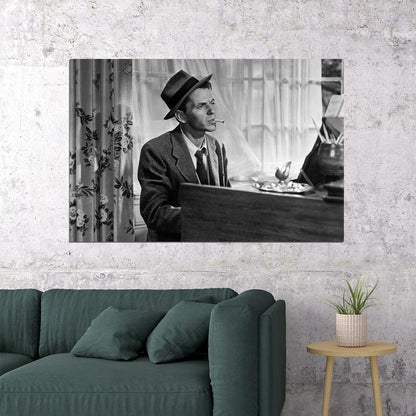 Frank Sinatra Smoking Cigar Lifestyle Star Poster Wall Art Print Home Wall Decor - xonomax