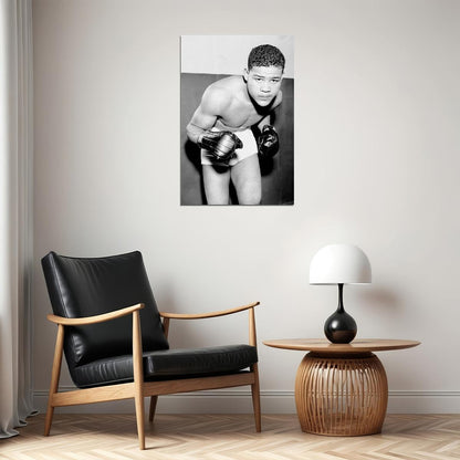 Heavyweight Boxing Champion Joe Louis Saluting The Flag Poster Wall Art Print Home Wall Decor - xonomax