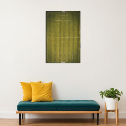 Top View Photo Of Soccer Field Poster Wall Art Print Home Wall Decor