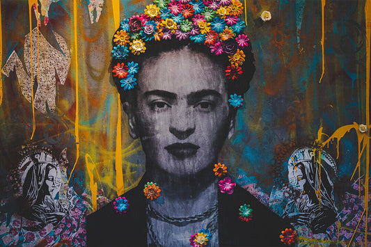 Creative Graffiti Portrait Of Frida Kahlo Poster Wall Art Print Home Wall Decor