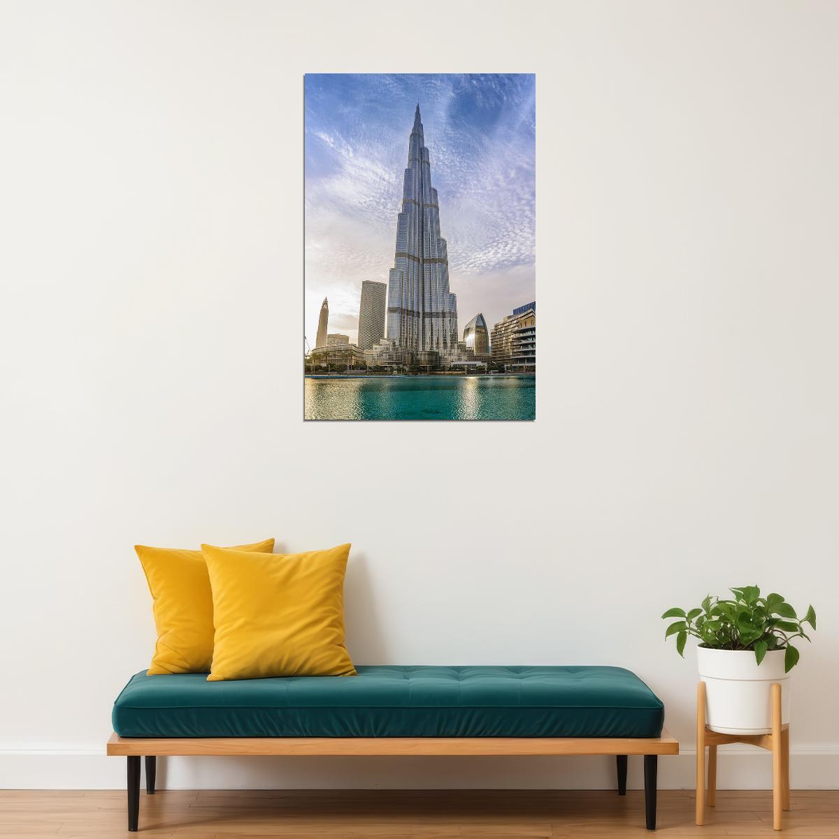 Dubai United Arab Emirates Burj Khalifa Poster Wall Art Print Home Wall Decor - xonomax