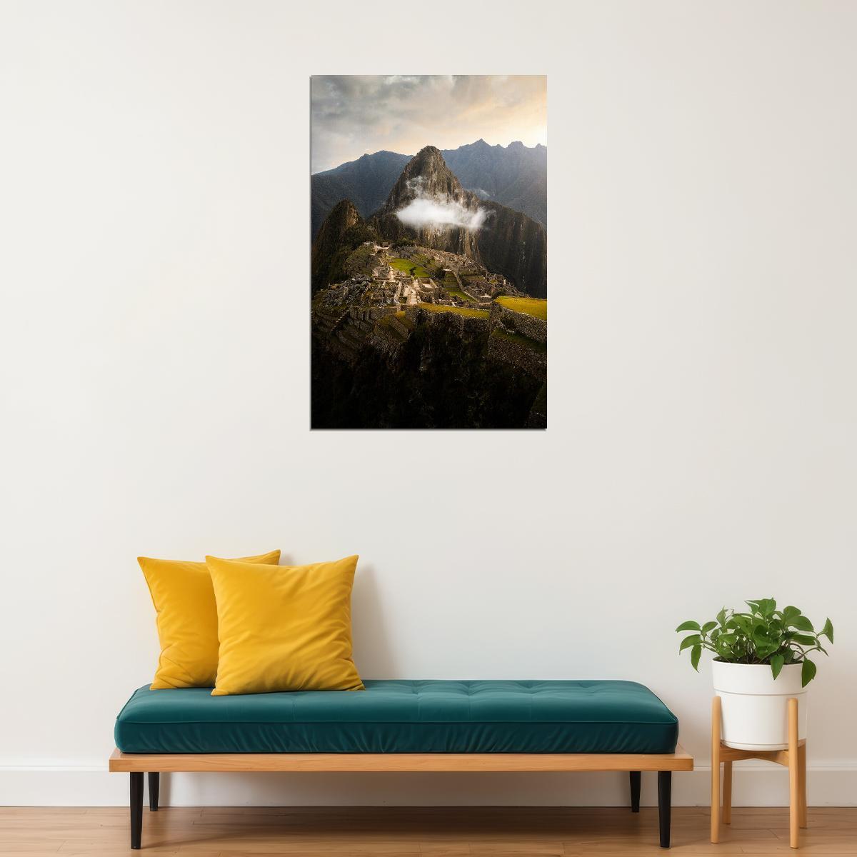 Aerial Photography Of Machu Picchu In Peru Poster Wall Art Print Home Wall Decor - xonomax