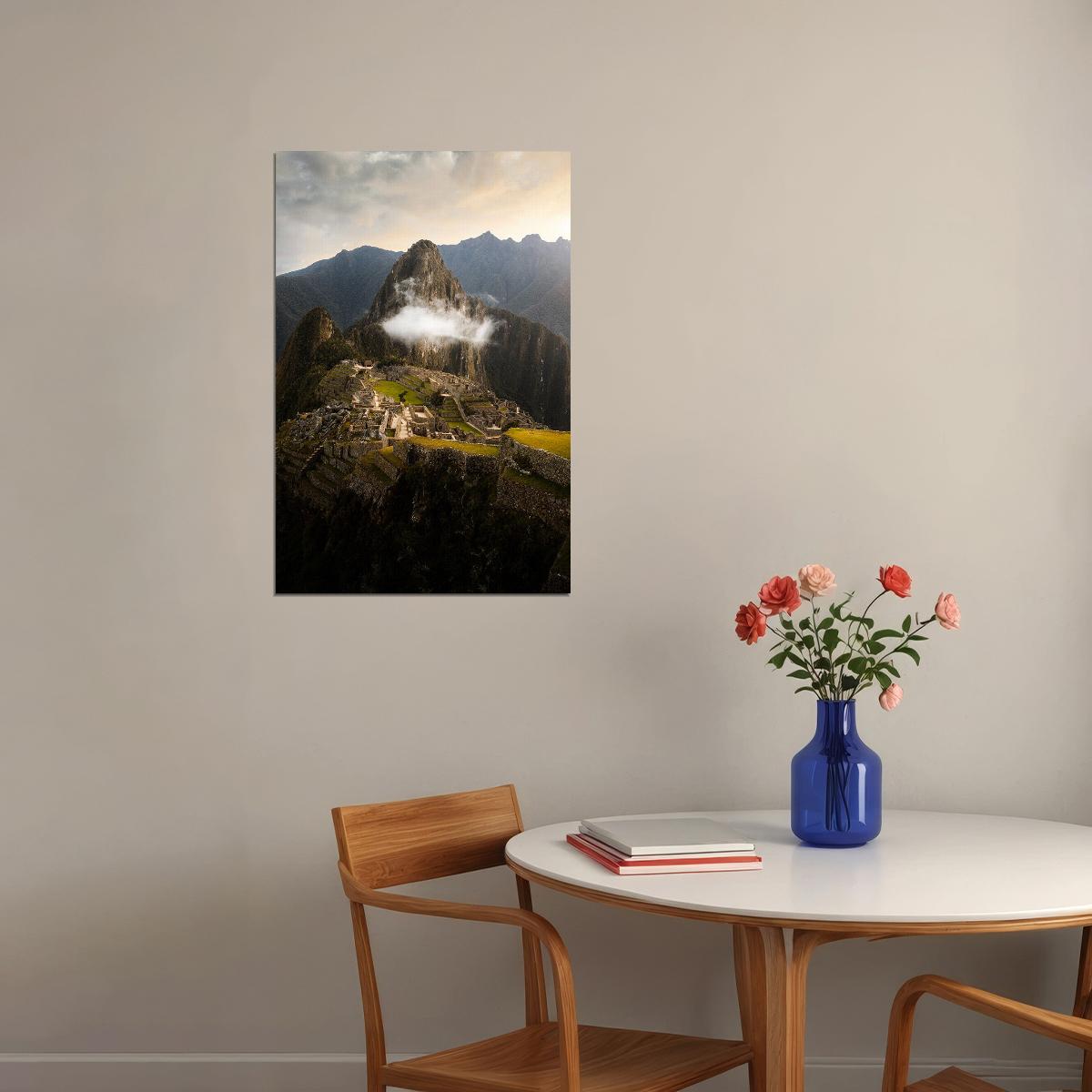 Aerial Photography Of Machu Picchu In Peru Poster Wall Art Print Home Wall Decor - xonomax