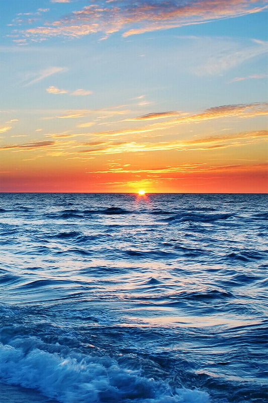 Beautiful Sunset Landscape Sea Sky Poster Wall Art Print Home Wall Decor - xonomax