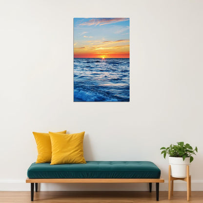 Beautiful Sunset Landscape Sea Sky Poster Wall Art Print Home Wall Decor - xonomax