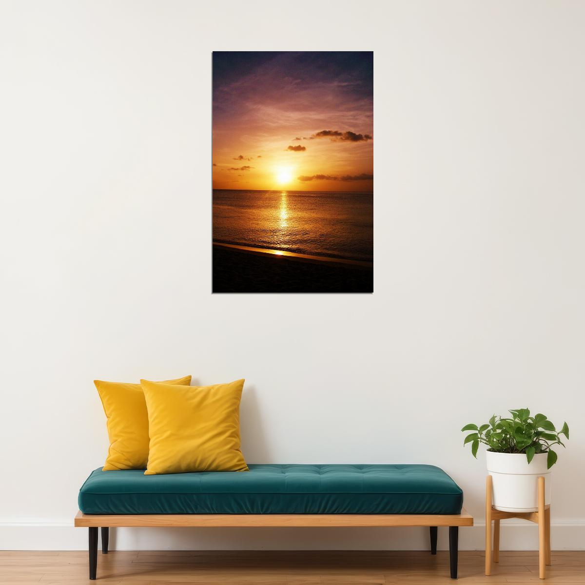 Beautiful Sunset Landscape Sky Poster Wall Art Print Home Wall Decor - xonomax